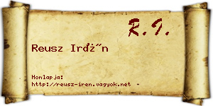 Reusz Irén névjegykártya